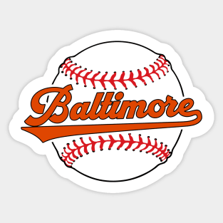 Baltimore Baseball Diehard Fans Sticker